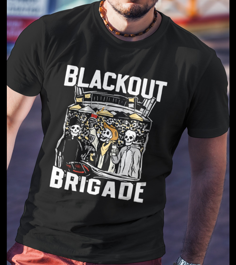 Blackout Brigade Colorado Buffaloes Football Stadium Skeletons Party T-Shirt