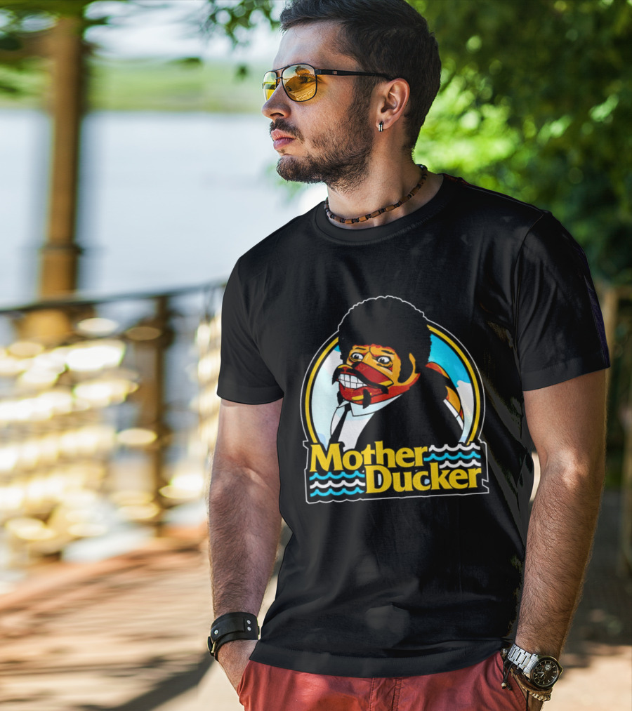 Mother Ducker Retro Cartoon Character Mashup T-Shirt
