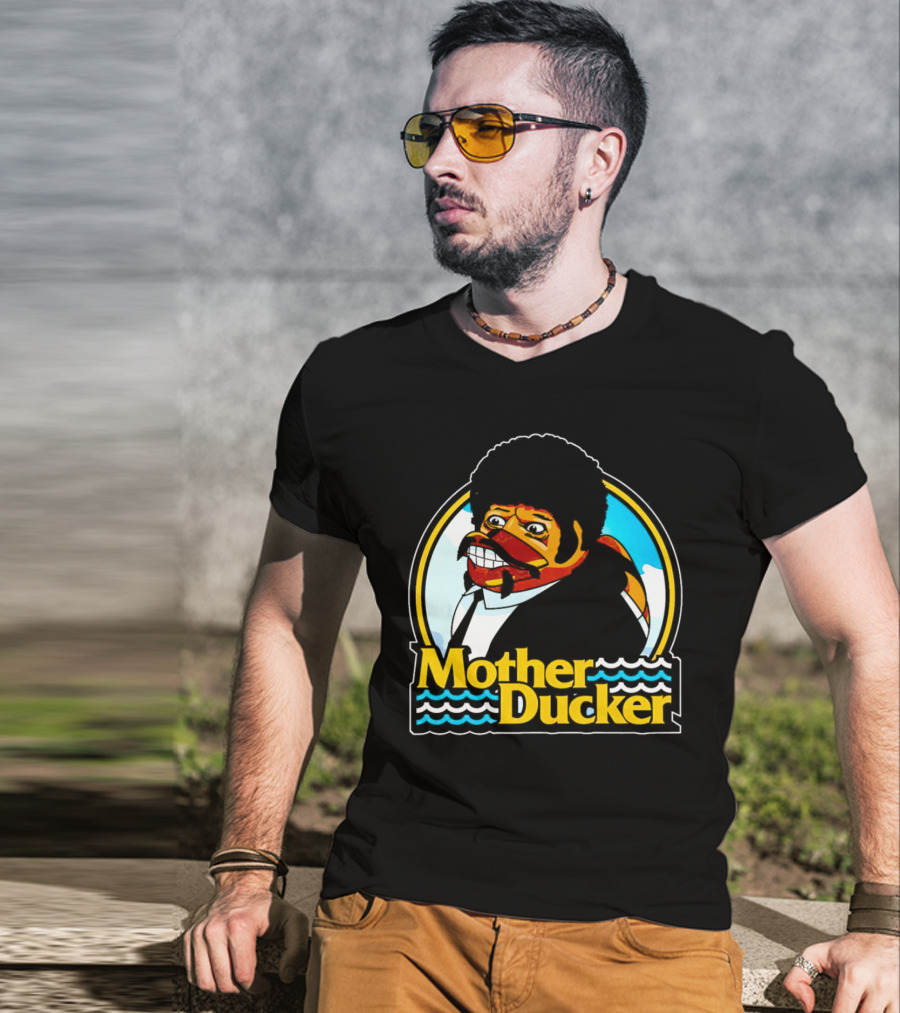 Mother Ducker Retro Cartoon Character Mashup T-Shirt