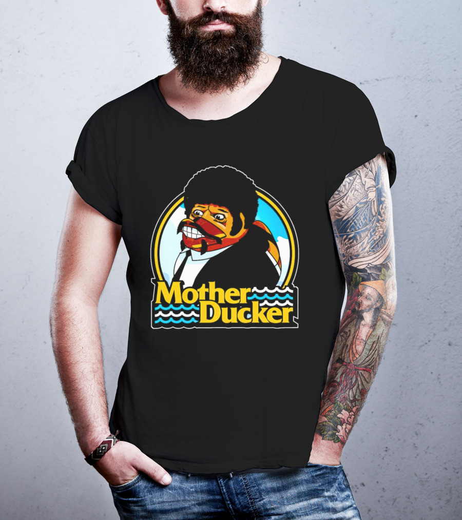 Mother Ducker Retro Cartoon Character Mashup T-Shirt