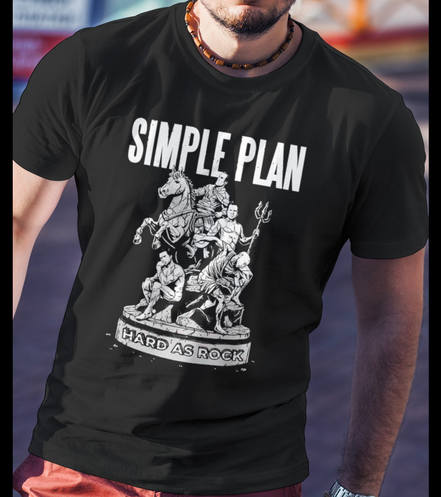 Simple Plan Hard As Rock Statue T-Shirt