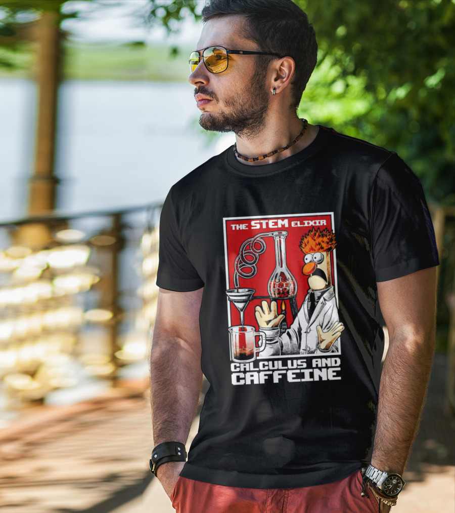 The STEM Elixir Calculus And Caffeine Beaker Character T-Shirt
