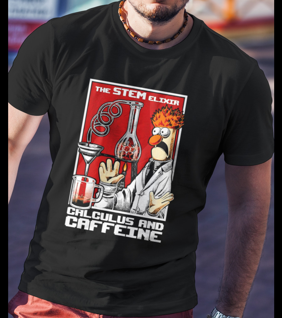 The STEM Elixir Calculus And Caffeine Beaker Character T-Shirt