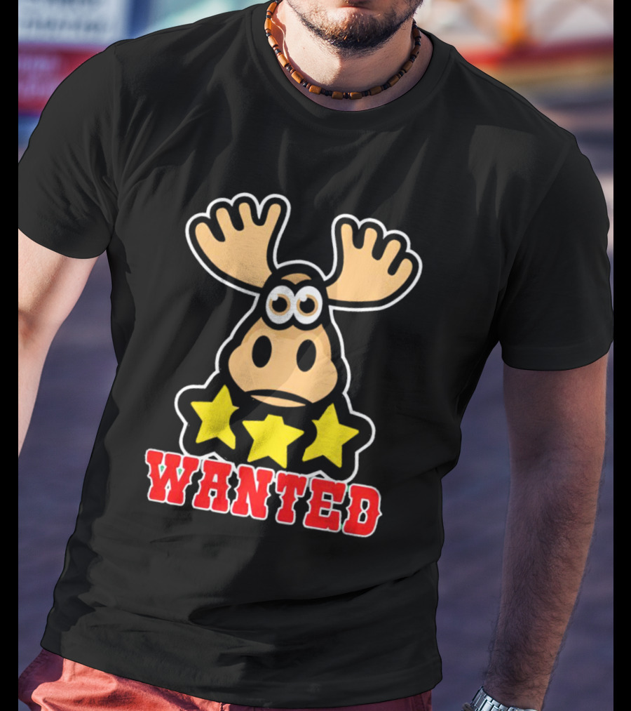 Wanted Three Star Moose Red Dead Redemption T-Shirt
