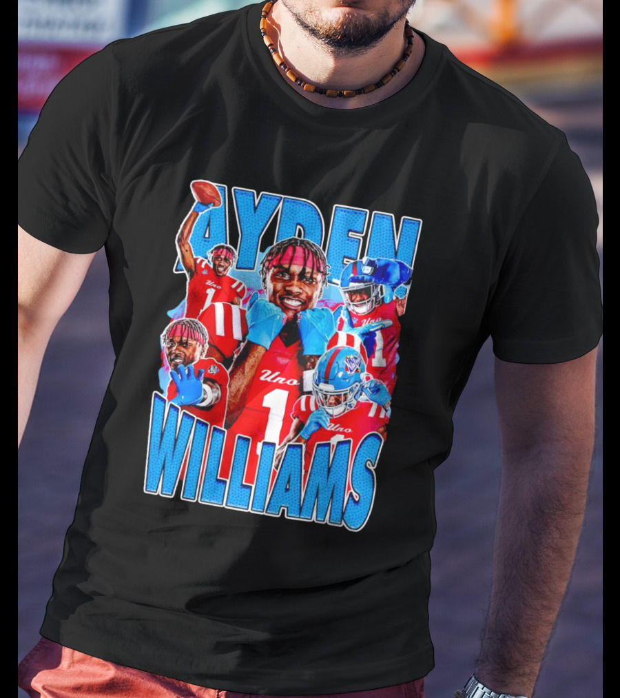 Ayden Williams Uno 1 Ole Miss Rebels Football Vintage T-Shirt