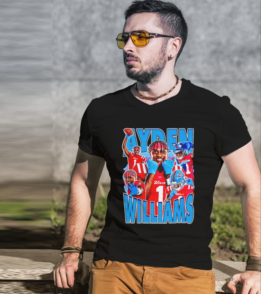 Ayden Williams Uno 1 Ole Miss Rebels Football Vintage T-Shirt
