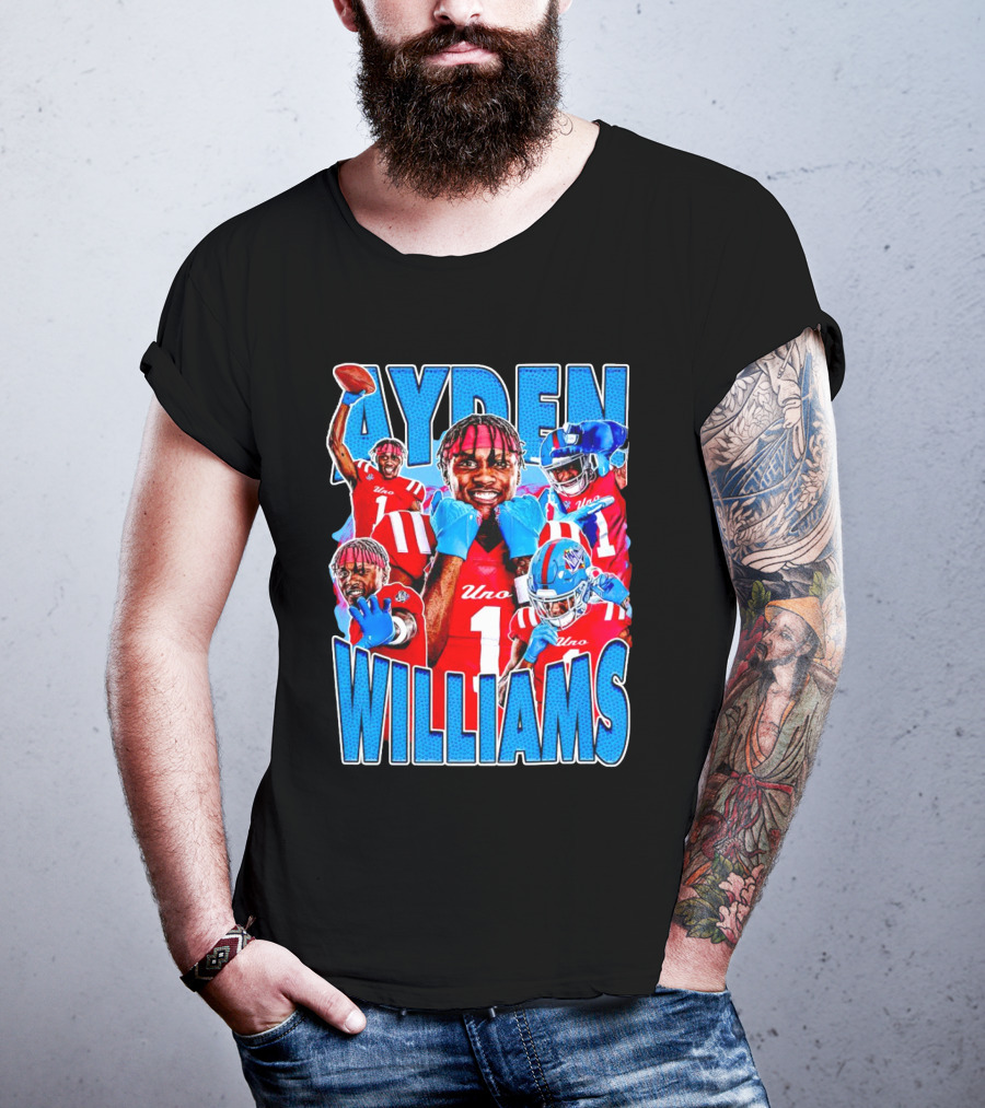 Ayden Williams Uno 1 Ole Miss Rebels Football Vintage T-Shirt