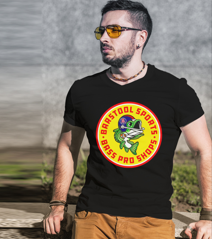 Bass Pro Shops Football Helmet Fish T-Shirt
