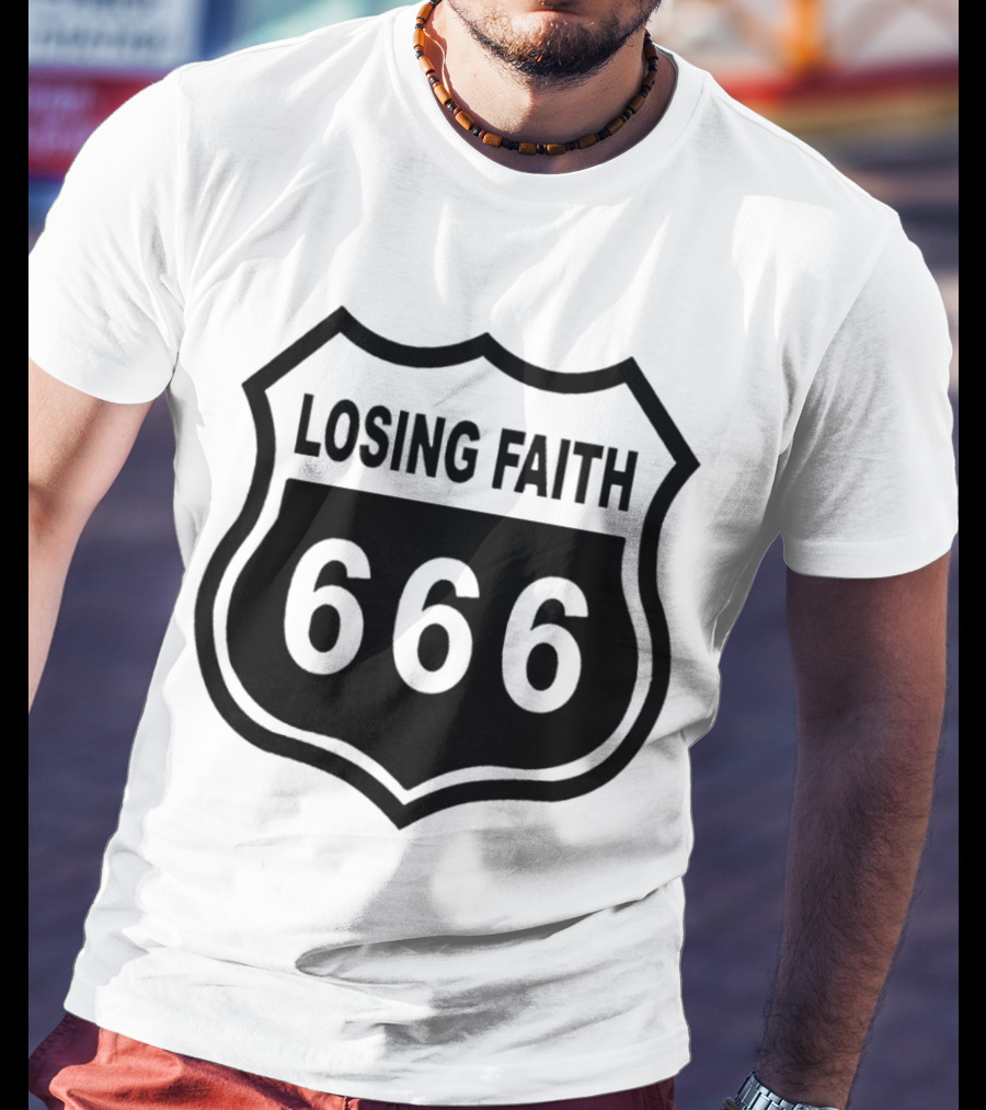 Losing Faith 666 Nikki Sixx Motley Crue Emblem T-Shirt