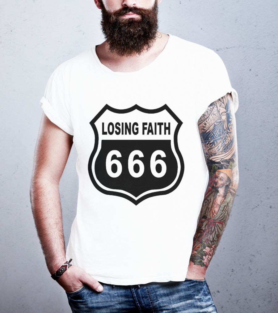 Losing Faith 666 Nikki Sixx Motley Crue Emblem T-Shirt