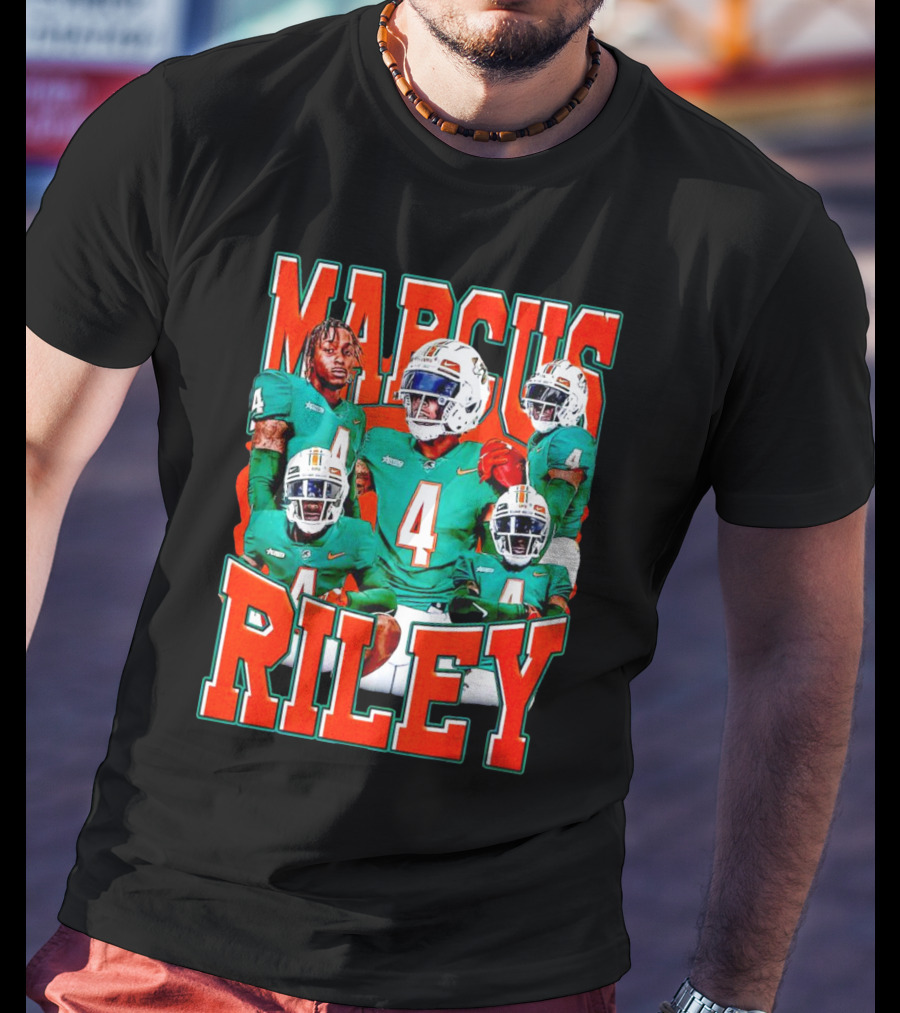 Marcus Riley Florida A&M Rattlers Football Player Number 4 Vintage T-Shirt