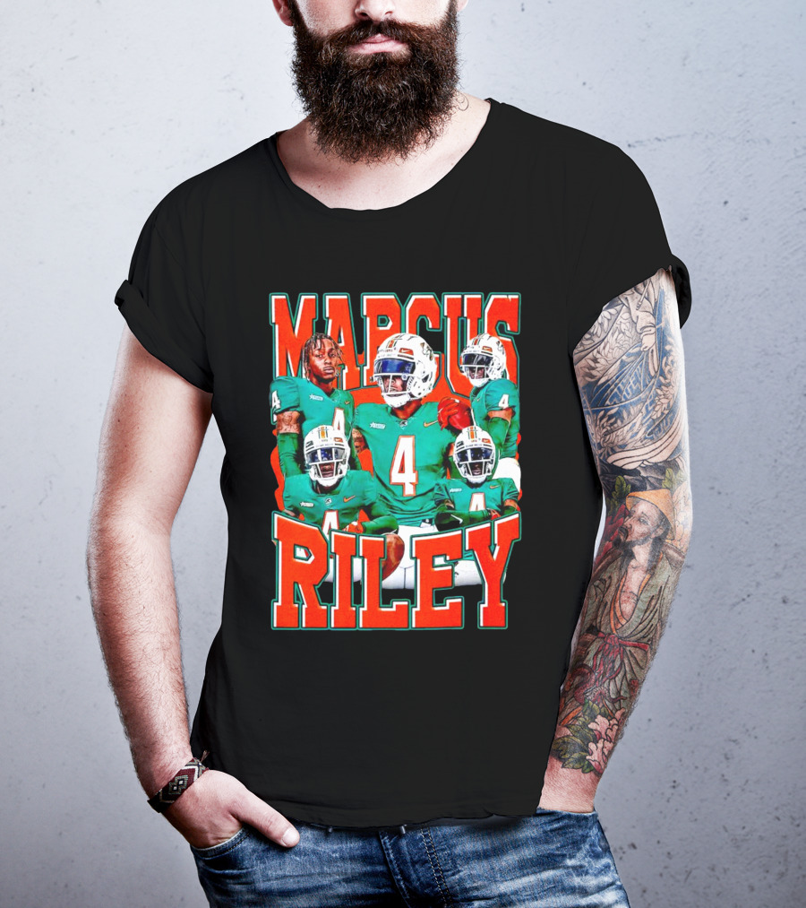 Marcus Riley Florida A&M Rattlers Football Player Number 4 Vintage T-Shirt