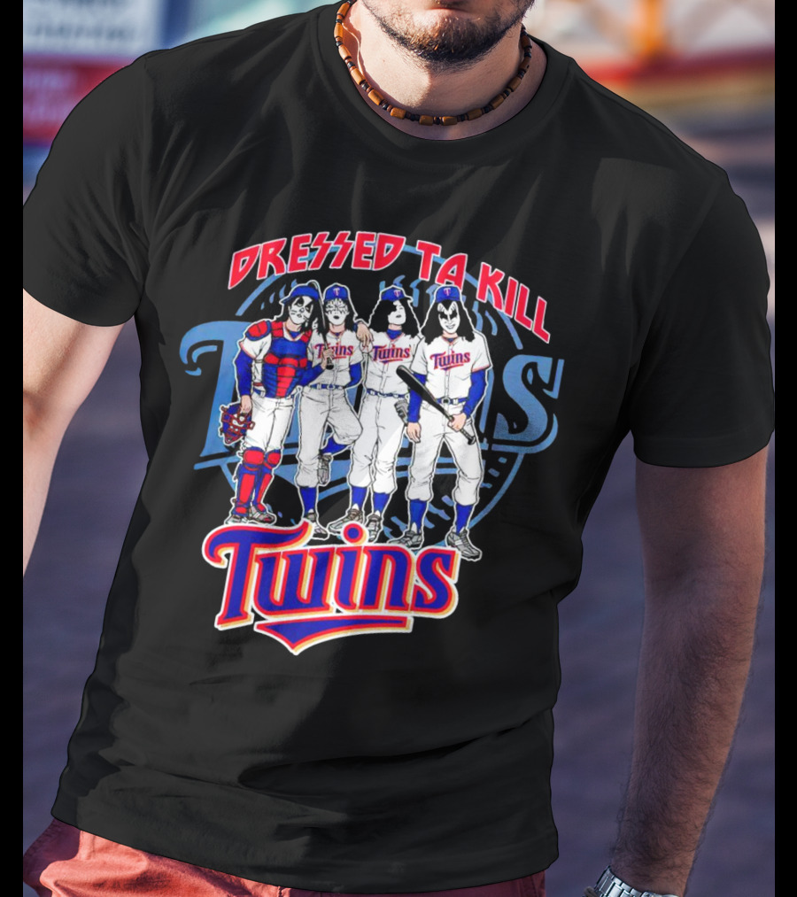 MLB X Minnesota Twins Dressed To Kill Twins Players In Iconic Makeup And Costumes T-Shirt