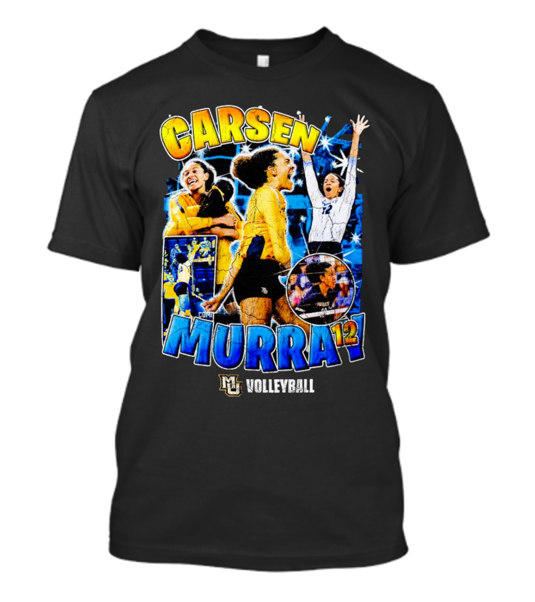 Carsen Murray 12 Marquette University Volleyball Mural T-Shirt