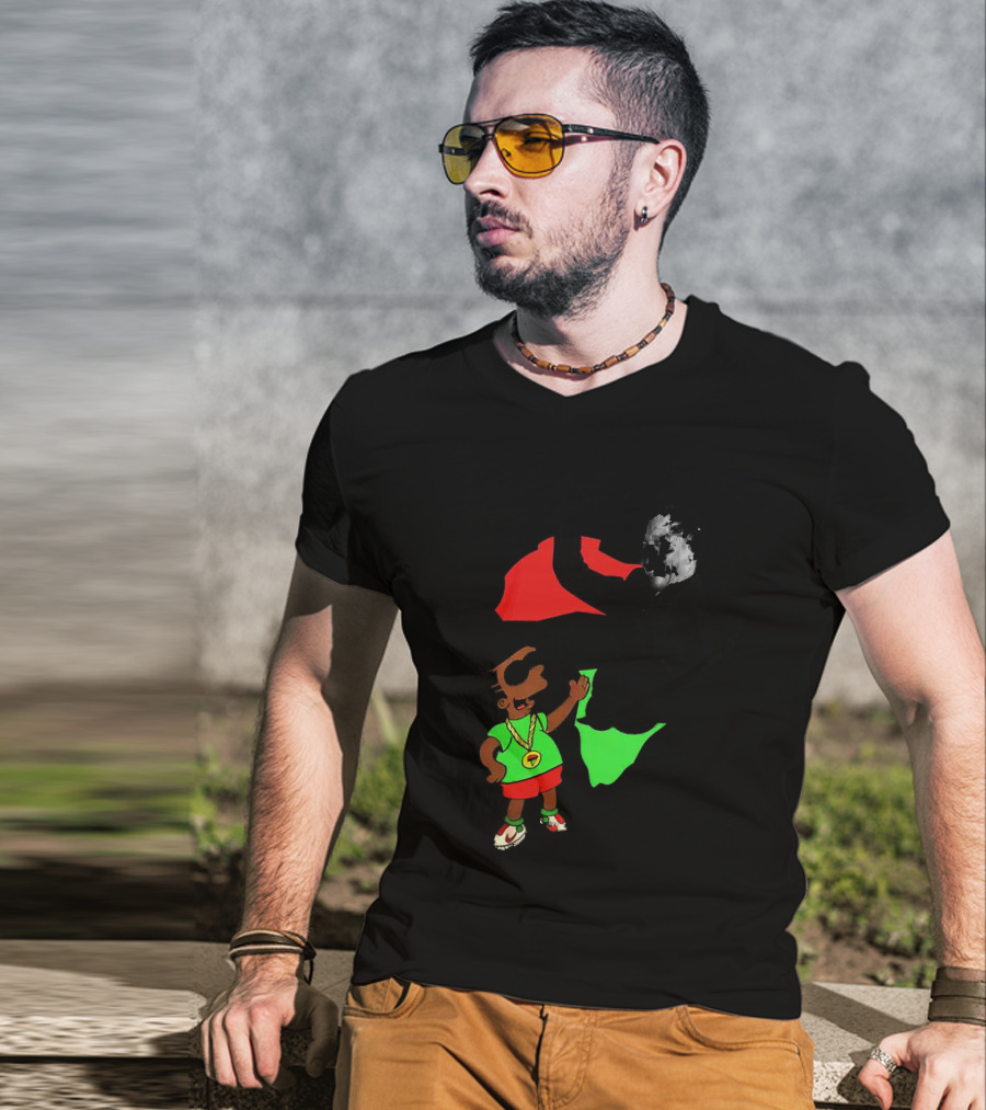 Mandela Bart Simpsons The Dude's My Hero Africa T-Shirt