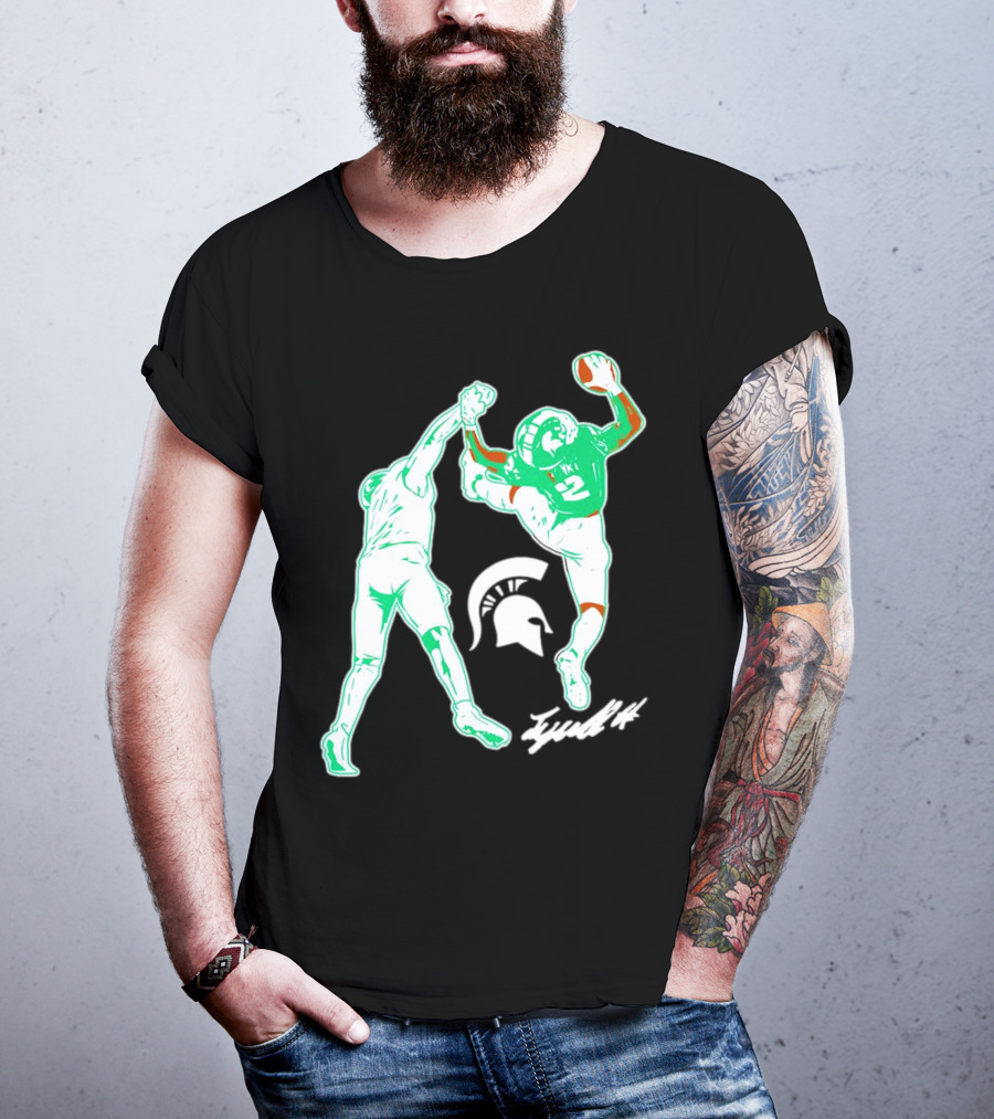 Tyrell Henry Signature Michigan State Spartans Football Catch T-Shirt