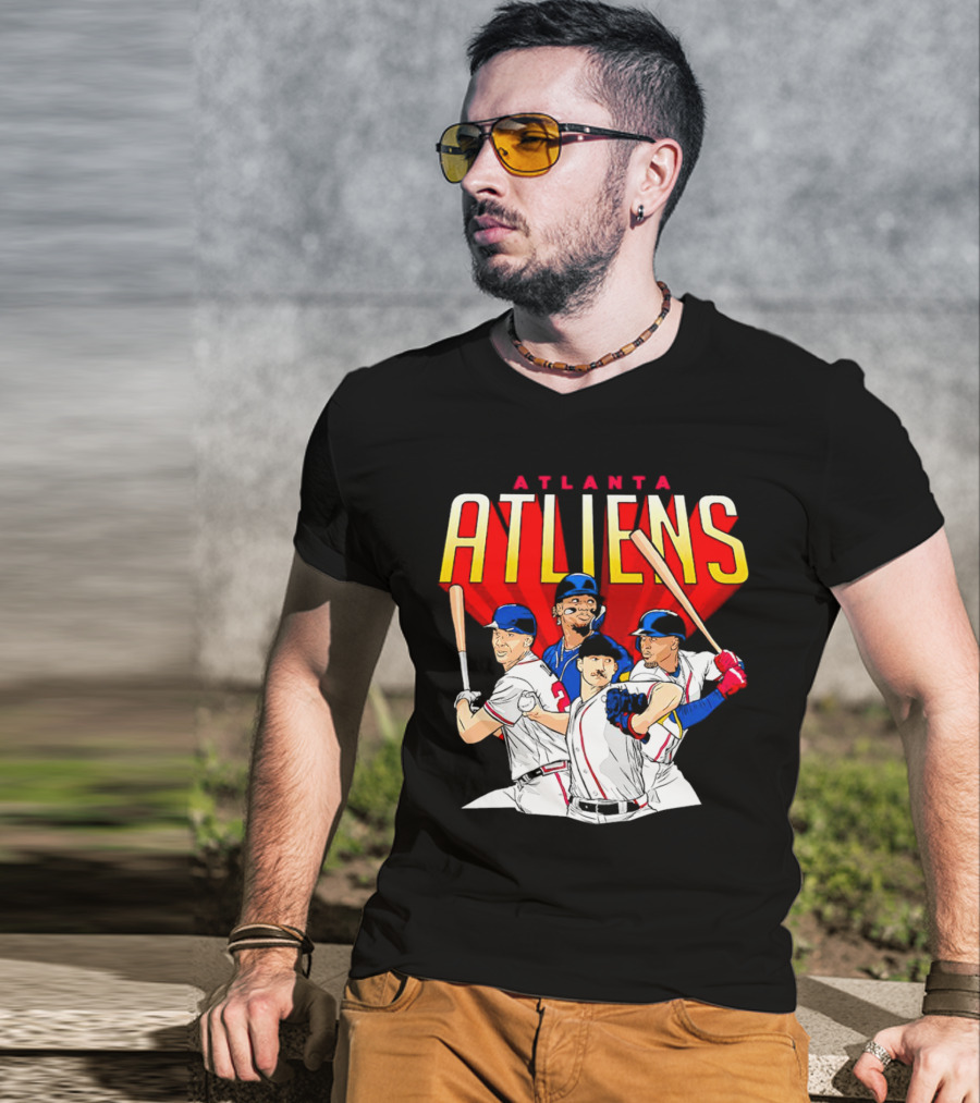 Atlanta ATLiens Braves Players Baseball Fan T-Shirt
