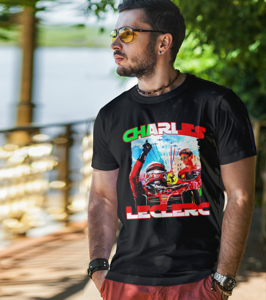 Charles Leclerc Ferrari Formula 1 Racing Champion T-Shirt