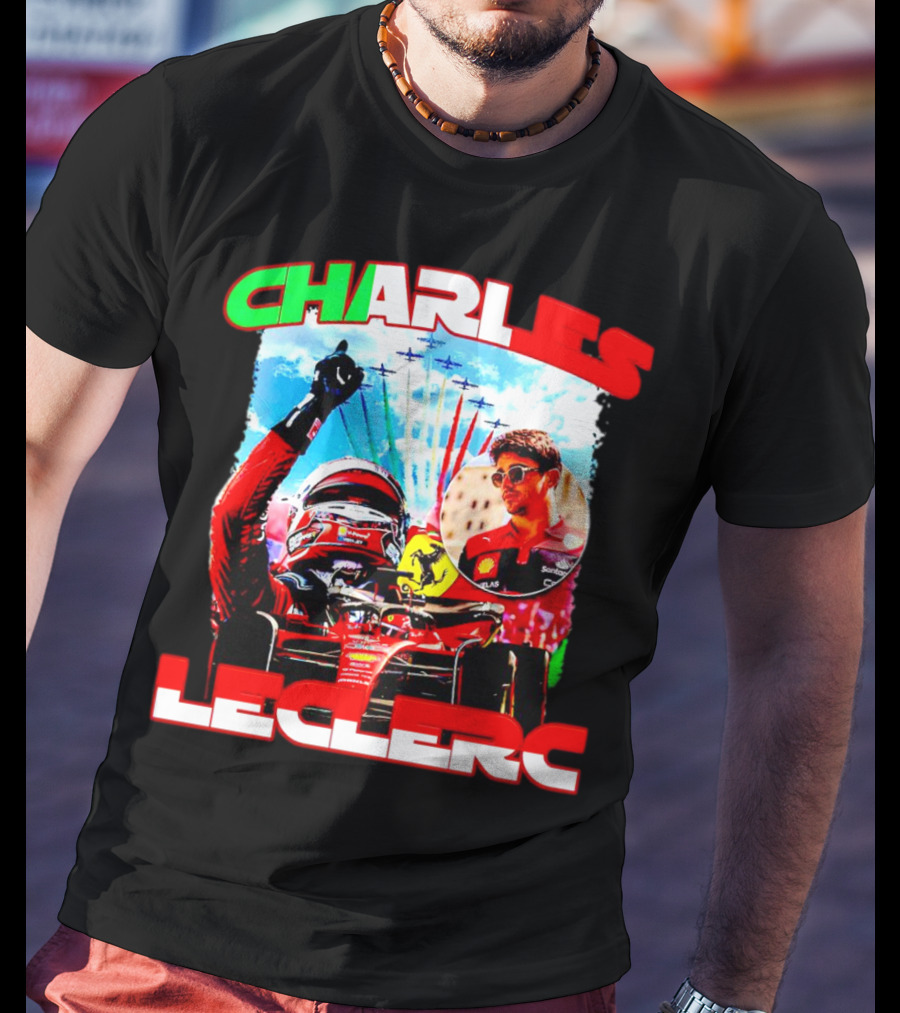 Charles Leclerc Ferrari Formula 1 Racing Champion T-Shirt