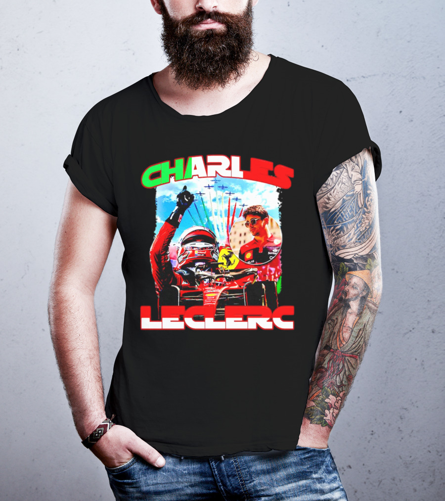 Charles Leclerc Ferrari Formula 1 Racing Champion T-Shirt