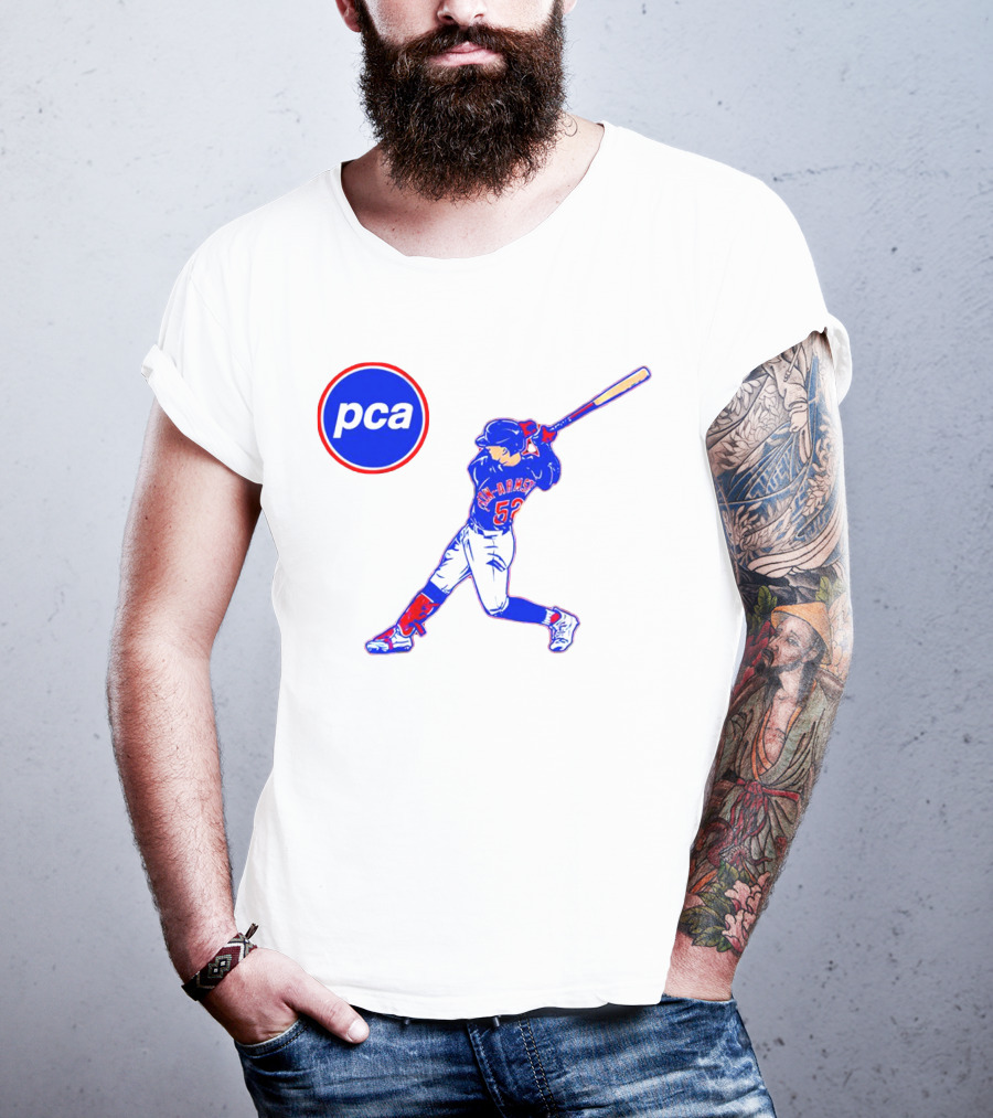 PCA Pete Crow-Armstrong Chicago Cubs Baseball Player Swinging Bat T-Shirt