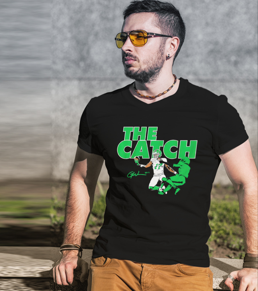 The Catch Garrett Wilson New York Jets Signature GW 17 T-Shirt