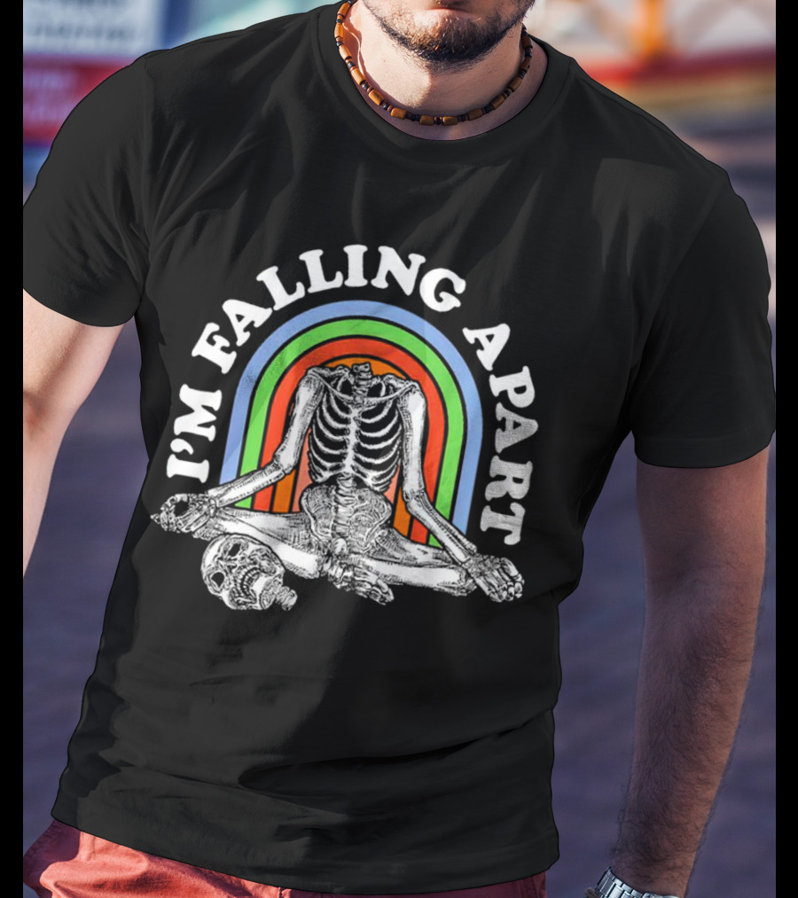 I’m Falling Apart Skeleton Retro Rainbow T-Shirt