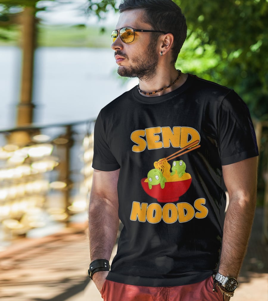 Send Noods Cute Turtles In Ramen Bowl T-Shirt
