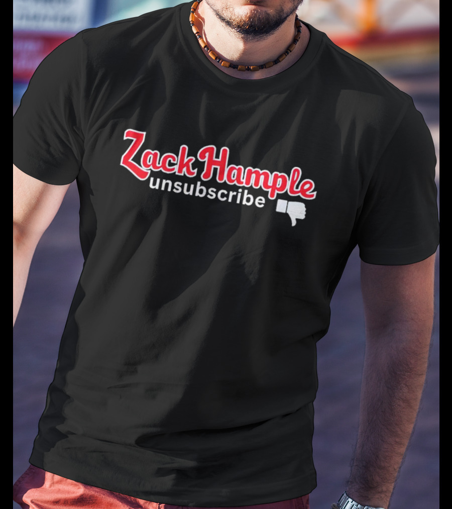 Zack Hample Unsubscribe Thumbs Down Reaction T-Shirt