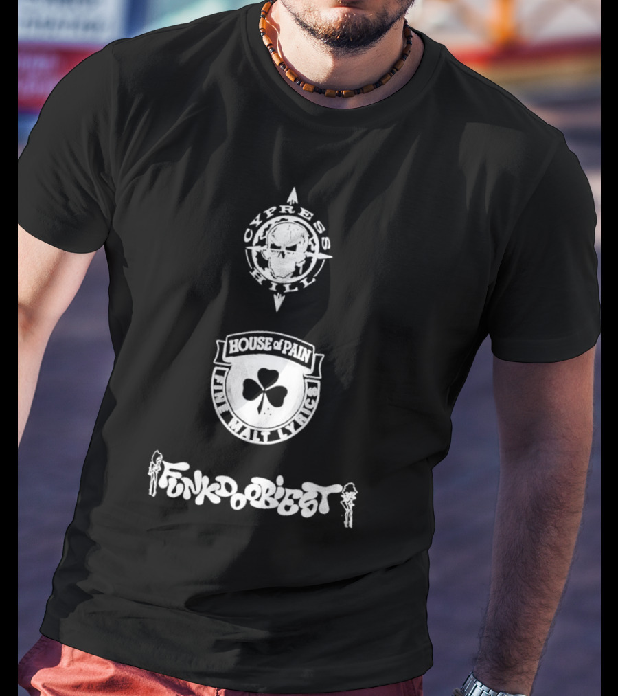 Cypress Hill House Of Pain Funkdoobiest Skull Clover T-Shirt