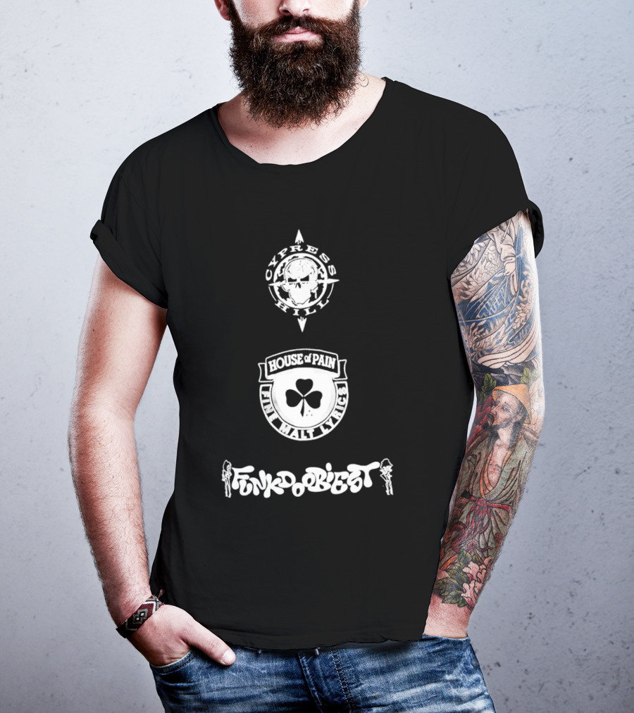 Cypress Hill House Of Pain Funkdoobiest Skull Clover T-Shirt