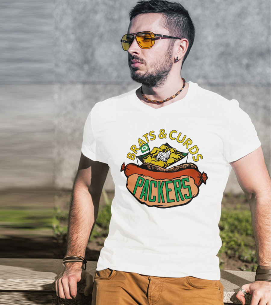 Packers Brats And Curds Football Fan Delight T-Shirt