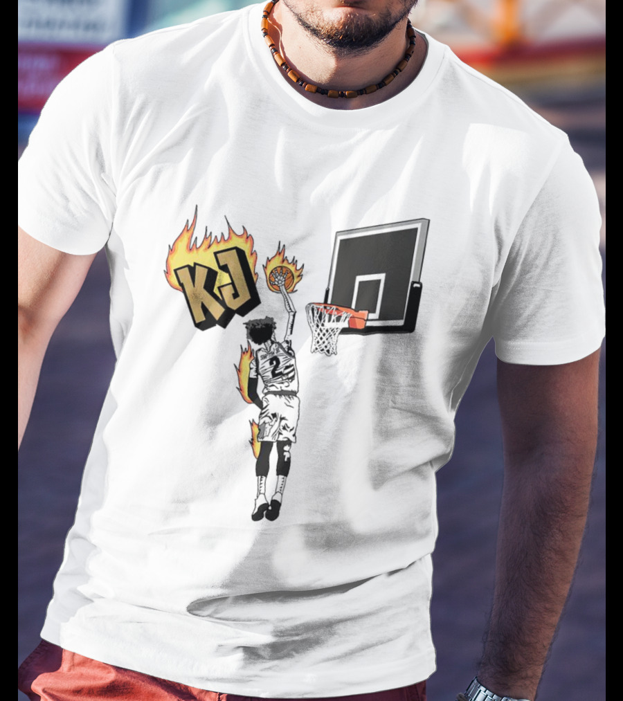 KJ Simpson Jr. Basketball Dunk Colorado Buffaloes Flame T-Shirt