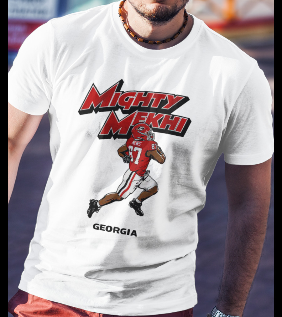 Mighty Mekhi Mews 87 Georgia Bulldogs T-Shirt