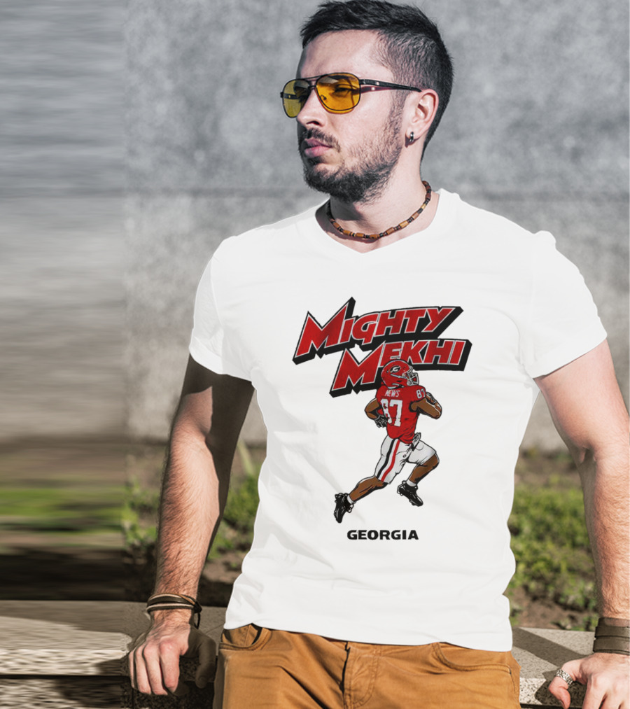Mighty Mekhi Mews 87 Georgia Bulldogs T-Shirt