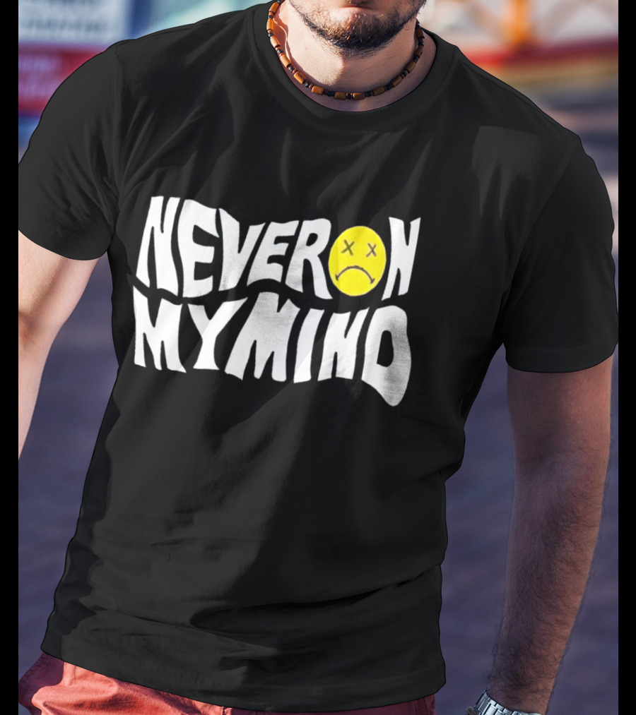 Never On My Mind Sad Face Icon With Yellow T-Shirt
