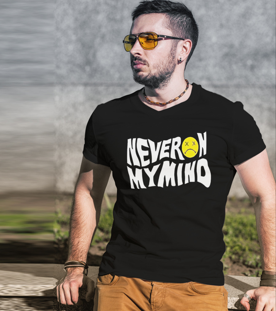 Never On My Mind Sad Face Icon With Yellow T-Shirt