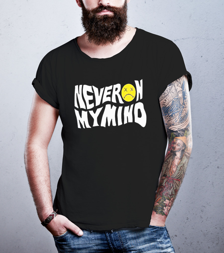 Never On My Mind Sad Face Icon With Yellow T-Shirt