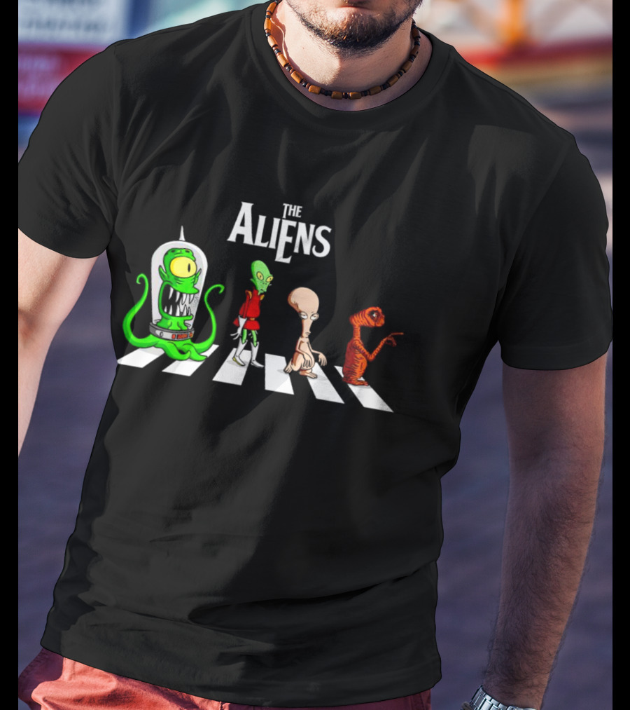 The Aliens Pop Culture Abbey Road Crossover T-Shirt