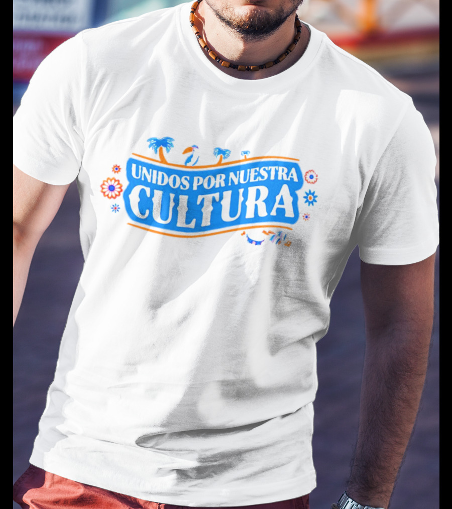 Hispanic Heritage Night Unidos Por Nuestra Cultura With Musical Notes And Flowers T-Shirt