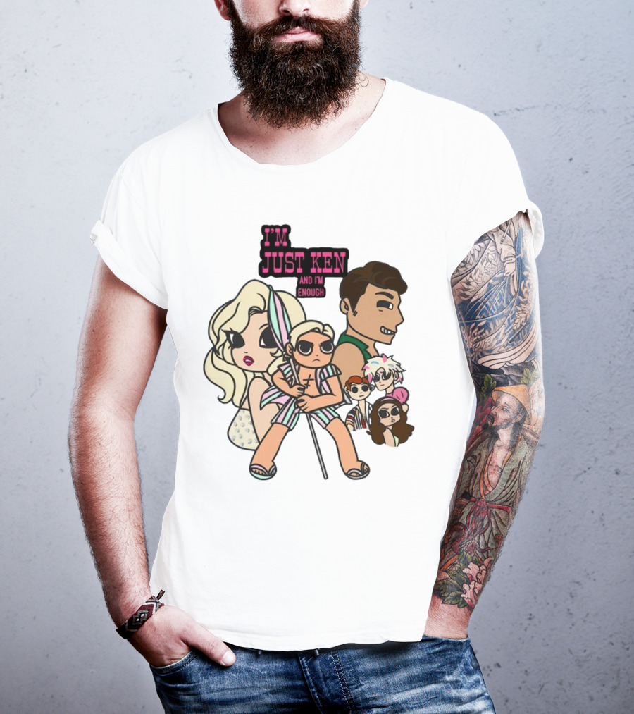 I'm Just Ken And I'm Enough Barbie-Inspired Cartoon Characters T-Shirt