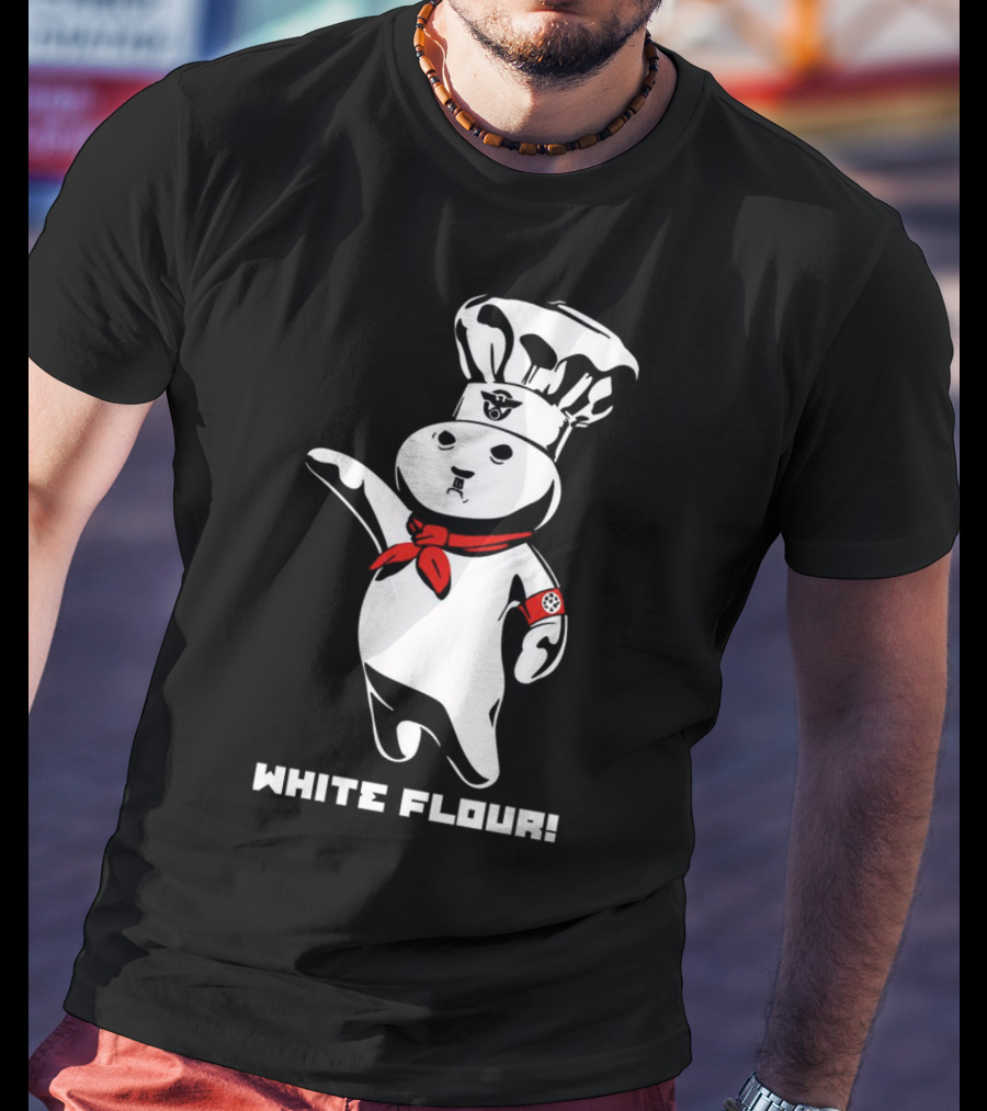 White Flour Funny Character Chef Satire T-Shirt
