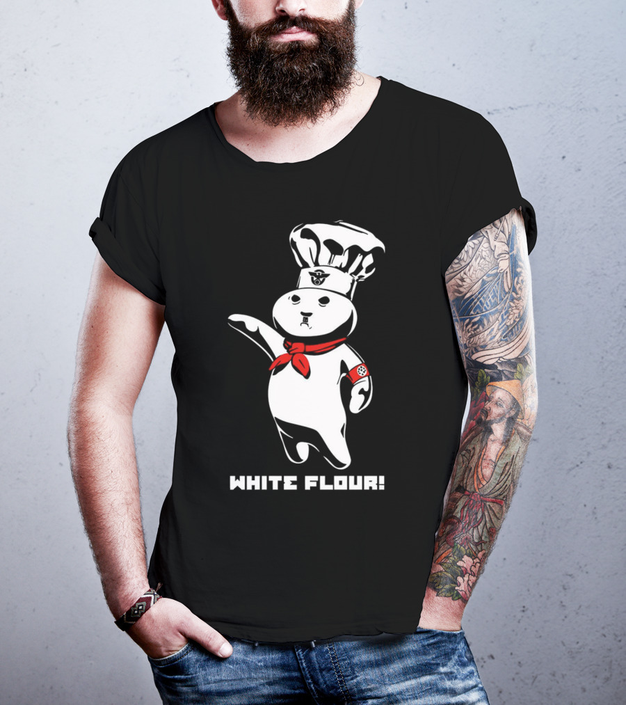 White Flour Funny Character Chef Satire T-Shirt