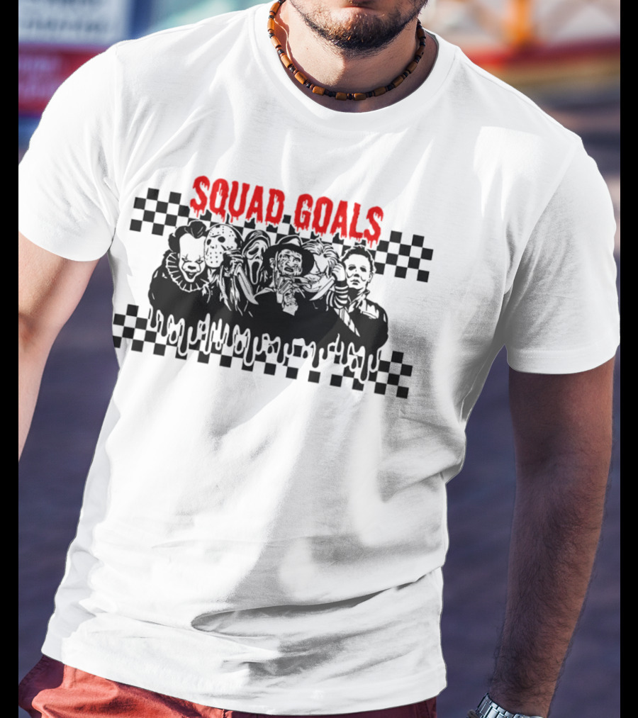 Squad Goals Halloween Horror Character Vintage Icons T-Shirt