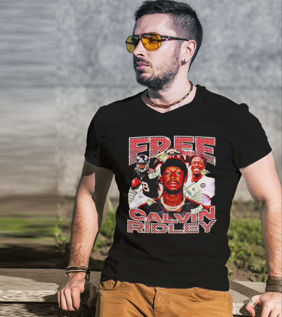 Free Calvin Ridley Atlanta Falcons 18 Vintage Football Player T-Shirt