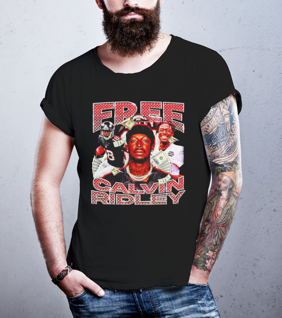 Free Calvin Ridley Atlanta Falcons 18 Vintage Football Player T-Shirt