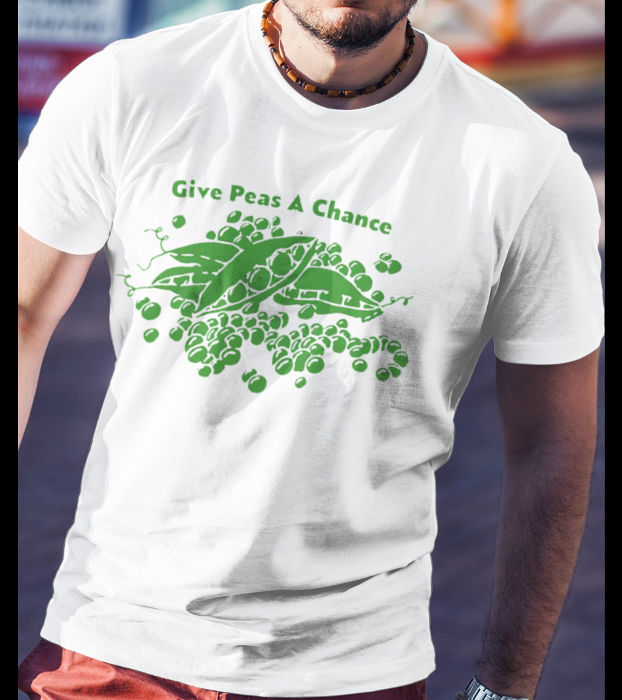 Give Peas A Chance Peapod Green Playful T-Shirt