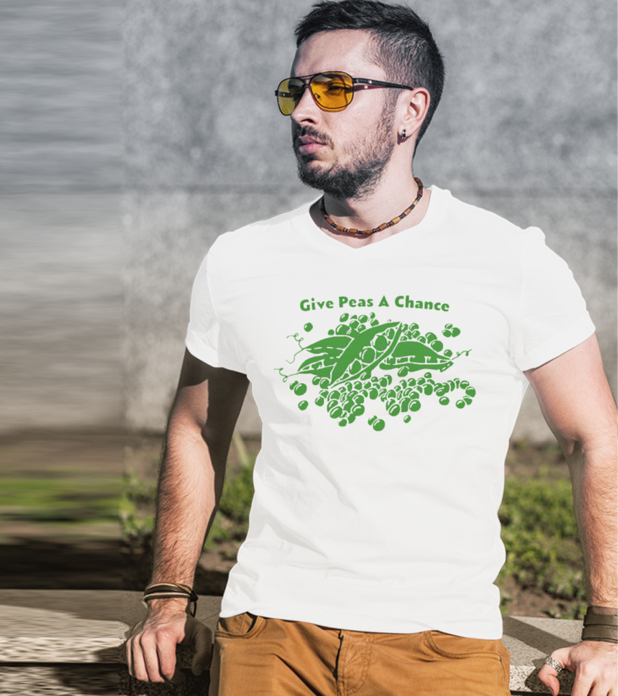 Give Peas A Chance Peapod Green Playful T-Shirt