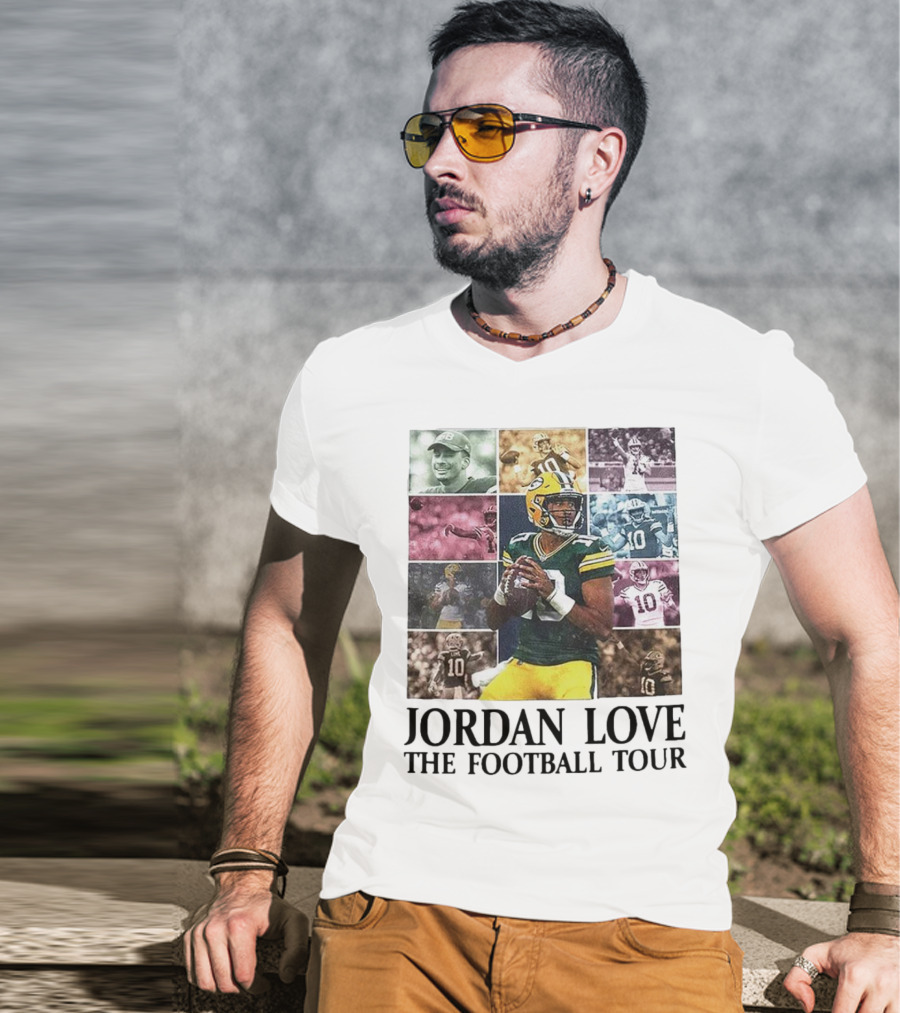 Jordan Love Green Bay Football Highlights Tour T-Shirt