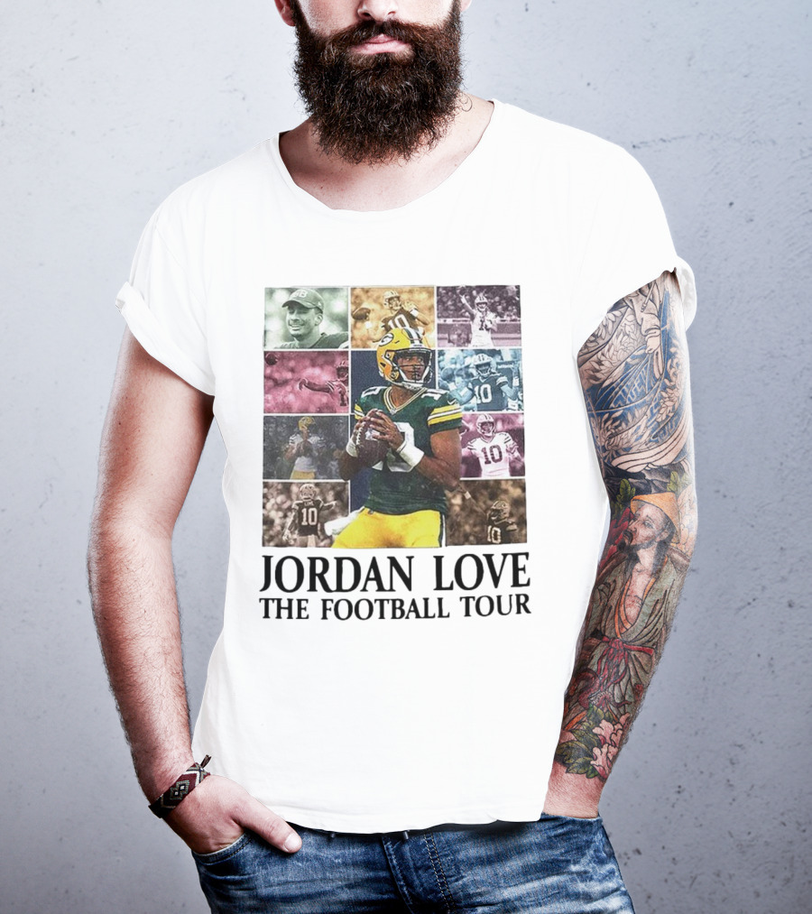 Jordan Love Green Bay Football Highlights Tour T-Shirt